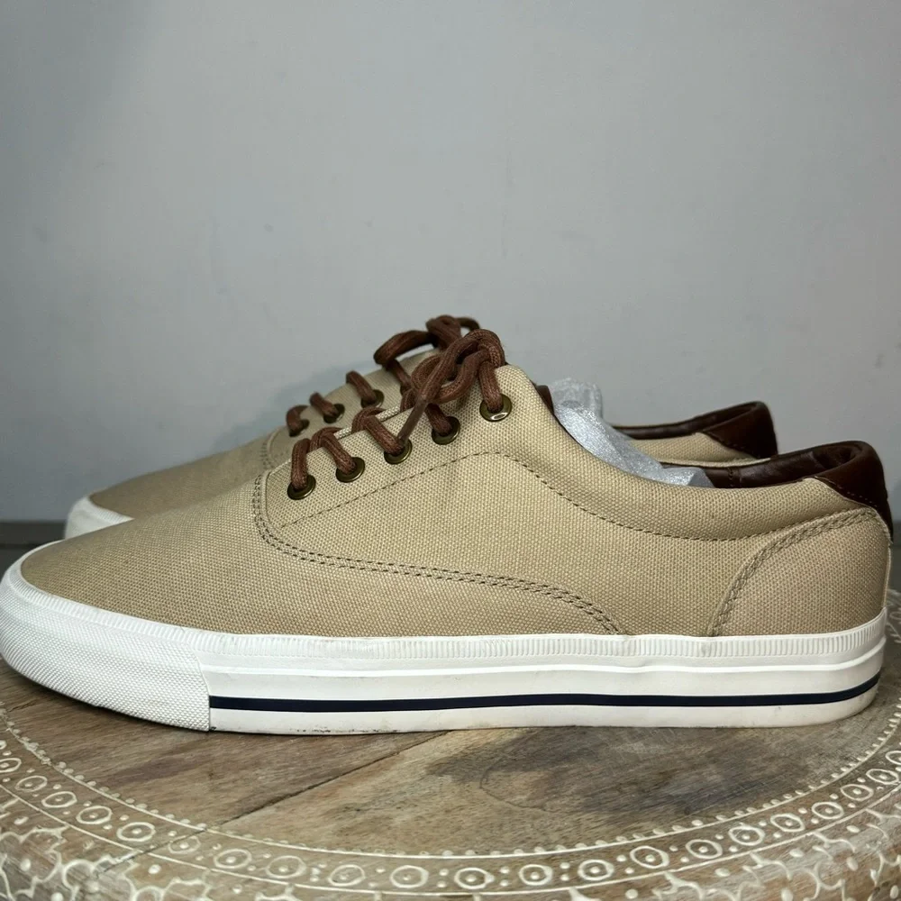 Joseph Abboud Ja‎ Parkers Men’s Lace Up Canvas Sneakers Tan Size 9 US 42 EUR